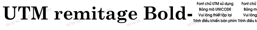 UTM remitage Bold字体转换